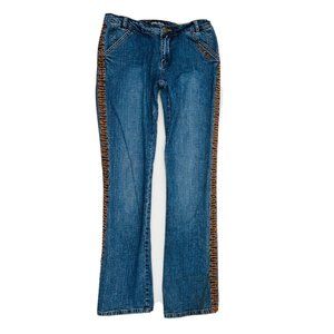 Vintage Pelle Pelle Spell Out Thick Stitched Faded Straight Leg Jeans
